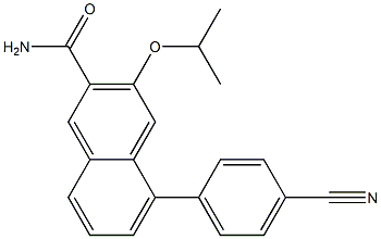 5-(4-cyanophenyl)-3-isopropoxy-2-naphthamide结构式