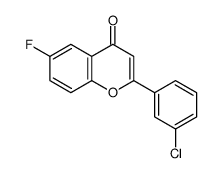 2-(3-chlorophenyl)-6-fluorochromen-4-one结构式