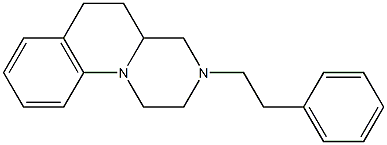 1H-Pyrazino[1,2-a]quinoline, 2,3,4,4a,5,6-hexahydro-3-(2-phenylethyl)- Structure