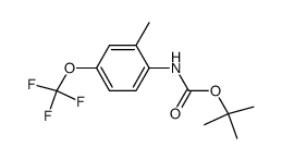 tert-butyl N-[2-methyl-4-(trifluoromethoxy)phenyl]carbamate结构式