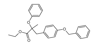 2-phenoxy-3-(4-benzyloxyphenyl)-2-methylpropionic acid ethyl ester结构式