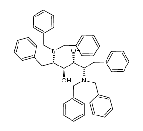 (2S,3R,4S,5S)-2,5-bis(dibenzylamino)-1,6-diphenylhexane-3,4-diol结构式