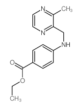 Benzoic acid,4-[[(3-methyl-2-pyrazinyl)methyl]amino]-, ethyl ester结构式