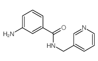 3-氨基-n-(3-吡啶甲基)苯甲酰胺结构式