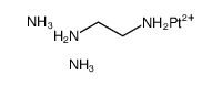 azane,ethane-1,2-diamine,platinum(2+) Structure