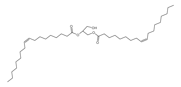 9-Octadecenoic acid (Z)-, 1-(hydroxymethyl)-1,2-ethanediyl ester Structure