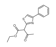 3-oxo-2-(4-phenyl-thiazol-2-yl)-butyric acid ethyl ester Structure