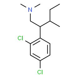 2,4-Dichloro-N,N-dimethyl-β-(1-methylpropyl)benzeneethanamine结构式