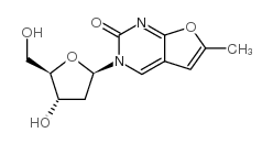 6-METHYL-3-(BETA-D-2-DEOXY-RIBOFURANOSYL)FURANO[2,3-D]PYRIMIDIN-2-ONE结构式