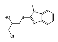 1-chloro-3-(1-methylbenzimidazol-2-yl)sulfanylpropan-2-ol Structure