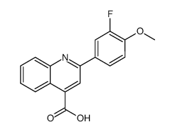 2-(3-fluoro-4-methoxy-phenyl)-quinoline-4-carboxylic acid结构式