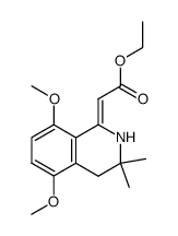 ethyl (Z)-2-(5,8-dimethoxy-3,3-dimethyl-3,4-dihydroisoquinolin-1(2H)-ylidene)acetate结构式