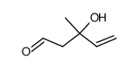 3-hydroxy-3-methyl-pent-4-enal Structure