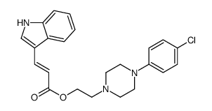 2-[4-(4-chlorophenyl)piperazin-1-yl]ethyl (E)-3-(1H-indol-3-yl)prop-2-enoate Structure