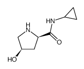 (2R,4R)-4-hydroxy-pyrrolidine-2-carboxylic acid cyclopropylamide结构式