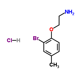 2-(2-Bromo-4-methylphenoxy)ethanamine hydrochloride (1:1) Structure