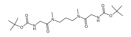 N,N'-bis[[(tert-butoxycarbonyl)amino]acetyl]-N,N'-dimethyl-1,3-propanediamine结构式