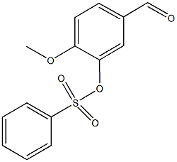 5-formyl-2-methoxyphenyl benzenesulfonate structure