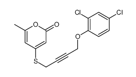 4-[4-(2,4-dichlorophenoxy)but-2-ynylsulfanyl]-6-methylpyran-2-one结构式