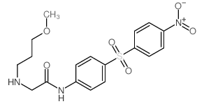 2-(3-methoxypropylamino)-N-[4-(4-nitrophenyl)sulfonylphenyl]acetamide Structure