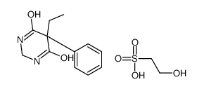 2-hydroxyethanesulphonic acid, compound with 5-ethyldihydro-5-phenylpyrimidine-4,6(1H,5H)-dione (1:1)结构式