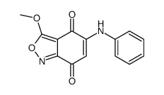 5-anilino-3-methoxy-2,1-benzoxazole-4,7-dione结构式