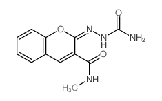 Hydrazinecarboxamide,2-[3-[(methylamino)carbonyl]-2H-1-benzopyran-2-ylidene]-结构式