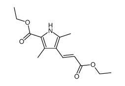 4-(2-ethoxycarbonyl-vinyl)-3,5-dimethyl-pyrrole-2-carboxylic acid ethyl ester结构式