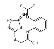 2-[(5-amino-1,3,4-thiadiazol-2-yl)sulfanyl]-N-[2-(difluoromethoxy)phenyl]acetamide Structure