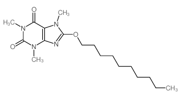 8-decoxy-1,3,7-trimethyl-purine-2,6-dione结构式
