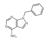 1-苄基-1H-吡唑并[3,4-d]嘧啶-4-胺结构式