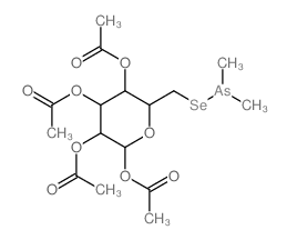 [4,5,6-triacetyloxy-2-(dimethylarsanylselanylmethyl)oxan-3-yl] acetate Structure