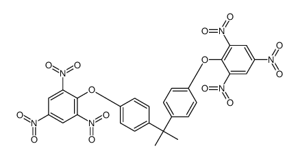 1,3,5-trinitro-2-[4-[2-[4-(2,4,6-trinitrophenoxy)phenyl]propan-2-yl]phenoxy]benzene结构式
