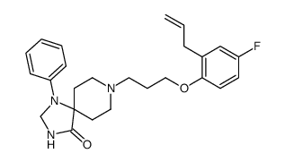8-[3-(2-allyl-4-fluoro-phenoxy)-propyl]-1-phenyl-1,3,8-triaza-spiro[4.5]decan-4-one结构式
