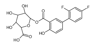 (2S,3S,4S,5R,6S)-6-[5-(2,4-difluorophenyl)-2-hydroxybenzoyl]oxy-3,4,5-trihydroxyoxane-2-carboxylic acid结构式