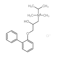 1-Propanaminium,3-([1,1'-biphenyl]-2-yloxy)-2-hydroxy-N,N-dimethyl-N-(1-methylethyl)-, chloride(1:1)结构式