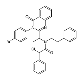 N-[1-[3-(4-bromophenyl)-4-oxoquinazolin-2-yl]ethyl]-2-chloro-2-phenyl-N-(2-phenylethyl)acetamide Structure