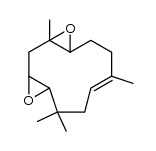 6R*,7R*,9S*,10S*-6,7,9,10-diepoxy-3,7,11,11-tetramethylcycloundeca-2-ene结构式