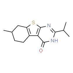 [1]Benzothieno[2,3-d]pyrimidin-4(1H)-one, 5,6,7,8-tetrahydro-7-methyl-2-(1-methylethyl)- (9CI) structure