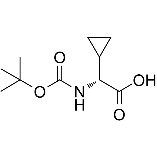 Boc-D-cyclopropylglycine structure