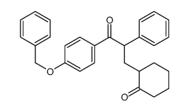 2-[3-oxo-2-phenyl-3-(4-phenylmethoxyphenyl)propyl]cyclohexan-1-one结构式