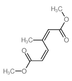 dimethyl 3-methylhexa-2,4-dienedioate结构式