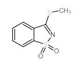 1,2-Benzisothiazole,3-(methylthio)-, 1,1-dioxide结构式