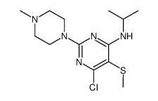 [6-Chloro-2-(4-methyl-piperazin-1-yl)-5-methylsulfanyl-pyrimidin-4-yl]-isopropyl-amine结构式