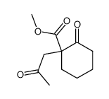 methyl 2-oxo-1-(2-oxopropyl)cyclohexane-1-carboxylate结构式