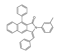 3-Benzyliden-5,6-benzo-2-m-tolyl-7-phenyl-phthalimidin结构式
