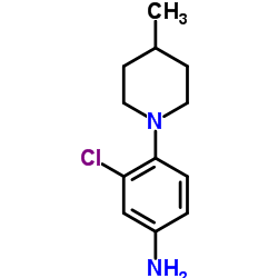 3-氯-4-(4-甲基哌啶-1-基)苯胺结构式