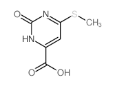 6-methylsulfanyl-2-oxo-3H-pyrimidine-4-carboxylic acid结构式