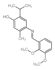 Phenol,4-[[(2,3-dimethoxyphenyl)methylene]amino]-5-methyl-2-(1-methylethyl)- Structure