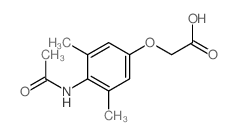 (4-(acetylamino)-3,5-dimethylphenoxy)acetic acid structure